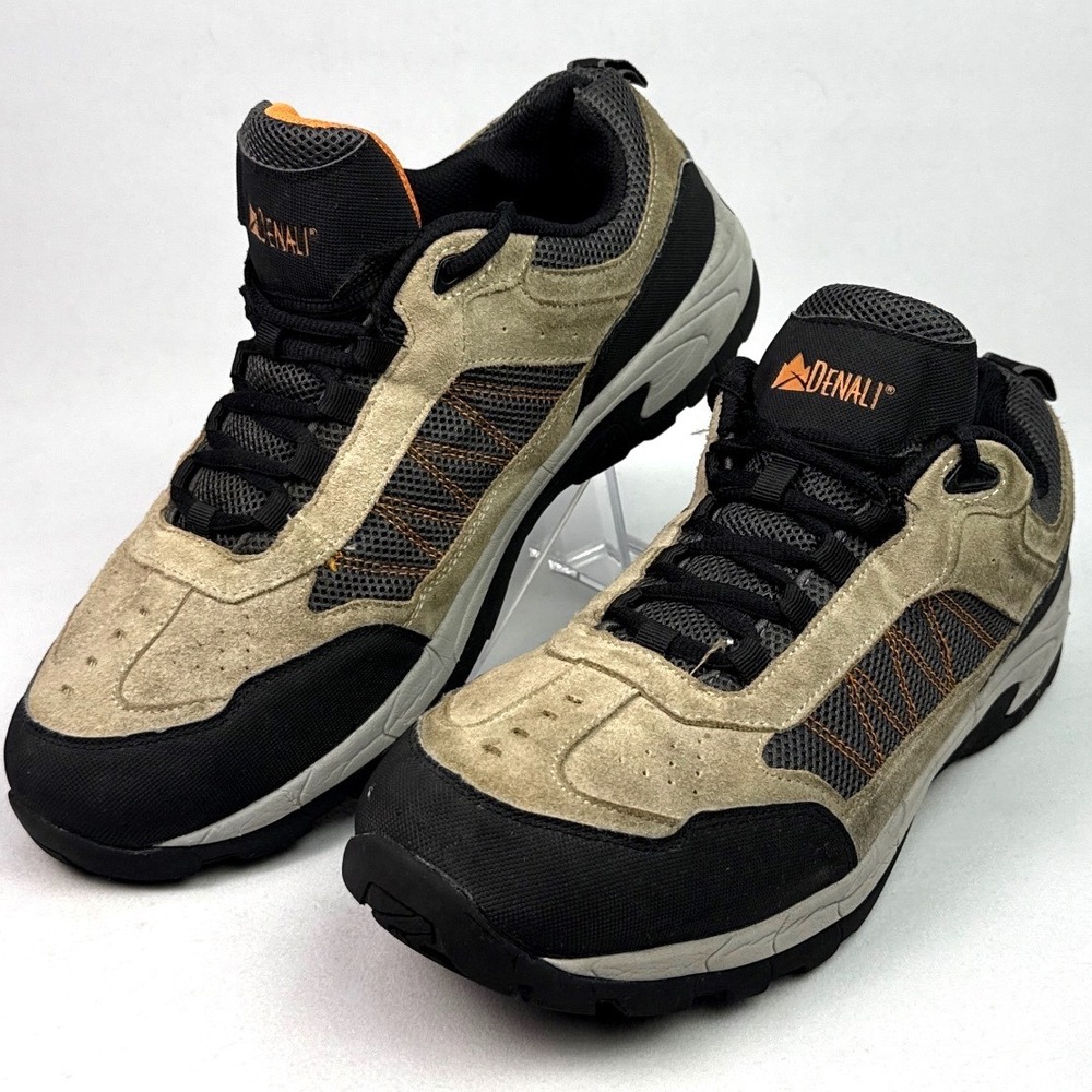 Denali Mens Hiking Shoes Tan Black Suede Mesh Trail Sneakers A18U0157C-1W 11.5W